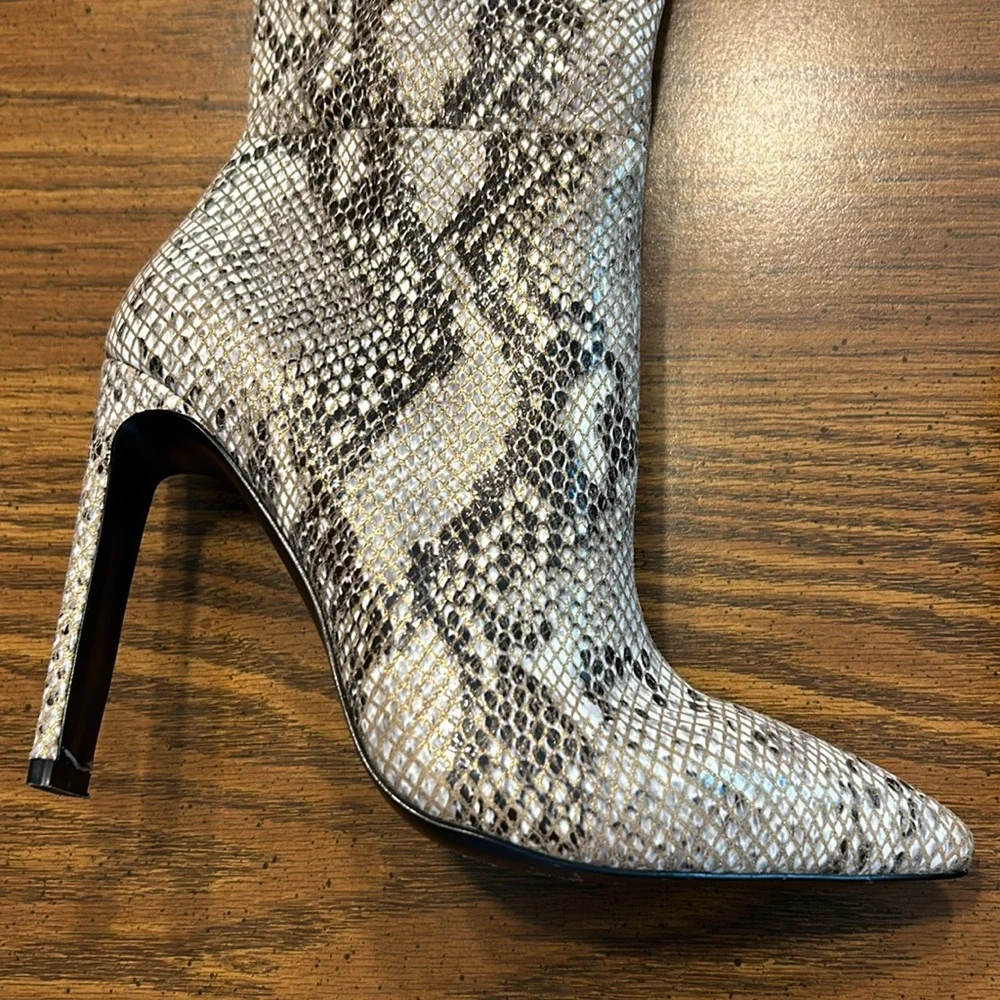 House of CB Snakeskin Pattern Over-the-Knee Boots - Picture 6 of 16